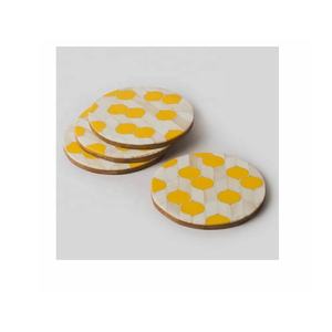 Round Modern Pattern Bone Inlay Coaster Tea Coffee Drink Coaster With Holder <b>Set</b> of 4 <b>Pc</b> Modern Decoration Handmade Coaster - Product Image 3