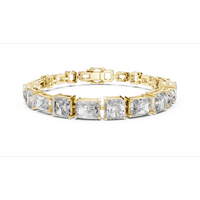 Bracelet en Moissanite Taille Émeraude Radiante, Argent Sterling 925, Bijoux de Luxe de Haute Qualité, Vente en Gros, Livraison Rapide