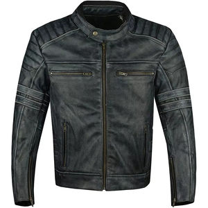 Vente en gros de veste en cuir véritable de haute qualité 2025 unisexe en toile de vachette imperméable et respirant mode hommes hiver décontracté Moto - Product Image 3