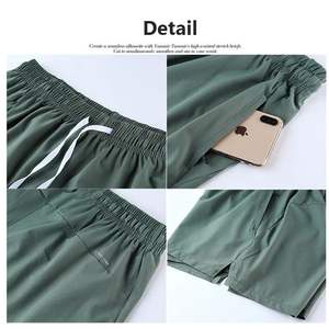 Pantalones cortos deportivos para correr de secado rápido de poliéster personalizados Pantalones cortos de gimnasio para hombres Pantalones cortos de malla de verano y primavera para hombres - Product Image 5