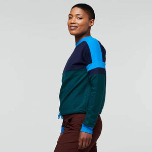 Sweat-shirt à capuche de performance athlétique personnalisé OEM pour les femmes évacuant l'humidité respirant à paillettes sur le devant pour l'hiver - Product Image 4