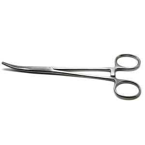 Fórceps de hemostasia médica de acero inoxidable curvo de 14cm, instrumentos quirúrgicos manuales - Product Image 2