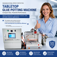 Máquina de Encolado de Escritorio Mini para Pegamento AB, Controlada por PLC, Sistema de Dosificación de Alta Precisión de Doble Componente para Componentes Electrónicos