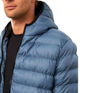 Veste matelassée chauffante pour homme, personnalisable OEM, best-seller, haute qualité, col à capuche, nouveau design, tissu en nylon et toile - Product Image 5