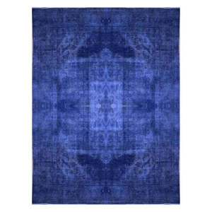 Tapis en pure laine noué à la main, design vintage haut de gamme pour salon - Product Image 1
