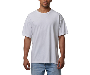 Vente en gros 2025 – T-shirts homme à épaules tombantes 100 % coton respirant, logo personnalisé, sur mesure - Product Image 1