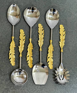 Ensemble de couverts à salade en métal de qualité supérieure pour mariage hôtel restaurant à bas prix de l'Inde avec logo personnalisé - Product Image 3