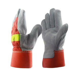 Venta al por mayor trabajo mano vaca cuero dividido Palma reforzada vaca cuero dividido deber guantes de trabajo largos aparejo canadiense guantes de invierno - Product Image 1