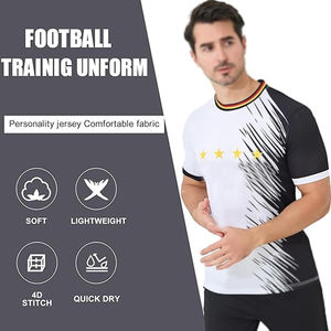 Camiseta de fútbol de cuello redondo de último estilo para adultos, camiseta de fútbol de corte automatizado, camisetas, ropa de entrenamiento de equipos deportivos - Product Image 5