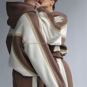 Sweat-shirt à capuche vintage lourd personnalisé pour hommes brodé imprimé surdimensionné sweats à capuche ensemble de jogging survêtement d'hiver 100% coton - Product Image 3