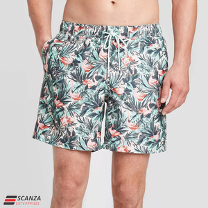 Pantalones cortos de playa de verano personalizados para hombre, Logo elástico, cuatro vías, estampado deportivo, moda informal, patrón 3D, cordón tejido, bolsillos sólidos - Product Image 4