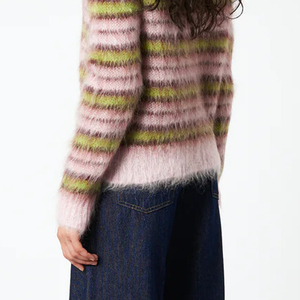 Pull en mohair pour femme, qualité supérieure, anti-plis, respirant, col tendance, coupe ample, tricoté, chaud, 180g – Meilleure vente en gros - Product Image 6