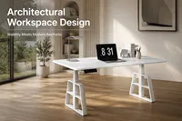 Cadre de bureau électrique réglable en hauteur à double moteur intelligent, base en A à 2 niveaux, pour espace de travail moderne en fer