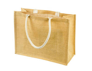 กระเป๋าช้อปปิ้งผ้ากระสอบปอกระเจาเป็นมิตรต่อสิ่งแวดล้อมขนาดใหญ่โลโก้ออกแบบได้ตามที่ต้องการ - Product Image 1