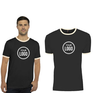 Idéal pour les vêtements de marque et les événements Tee 2024 Men Durable Ringer AthleticTissu de performance anti-rétrécissement avec logo personnalisé Tee - Product Image 5