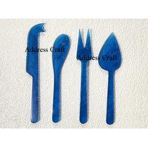 2025 juego de herramientas de corte de queso de resina hecho a mano de moda para eventos de fiesta de boda cubiertos de resina de mesa juego de cuchillos de queso de diseñador - Product Image 3