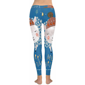 Mallas de ropa deportiva con estampado de sublimación personalizado para mujer, estirables con logotipo en la cintura, venta al por mayor - Product Image 4