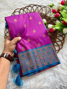 2025 giới thiệu thiết kế hit của chúng tôi mô hình tuyệt đẹp Shades tuyệt đẹp paithani sarees cho lên đến lễ hội mặc từ maharashtra - Product Image 2