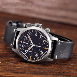 Reloj de Pulsera Deportivo Vintage de Acero Inoxidable 316l con Logotipo Personalizado al por Mayor de Alta Calidad, Cronógrafo <span class=keywords><strong>Japon</strong></span>és de Cuarzo Vk67 Polit para Hombre en Venta - Product Image 3