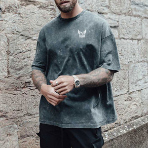 Respirant Street Wear Hommes Lavage À L'acide T-shirts Vente Chaude Poids Léger Hommes Lavage À L'acide T-shirts - Product Image 2