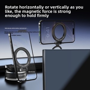 ที่ยึดโทรศัพท์มือถือในรถยนต์แบบแม่เหล็กยืดหยุ่นพร้อมที่บังแดดแบบพกพา ขายดีที่สุดปี 2025 ปรับความสูงได้สำหรับ <span class=keywords><strong>iPhone</strong></span> 17/16 ขายส่ง - Product Image 4