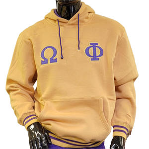 Sudadera con Capucha Unisex Personalizada con Bordado Chenille para Fraternidad, 100% Algodón, Anti-Pilling, para Invierno - Product Image 2