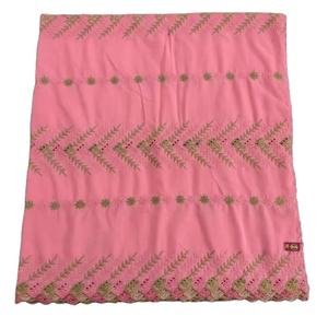 Nouvel Arrivage Châle Long Léger d'Été en Polyester à Motifs Floraux pour Femme, Foulard en Voile de Dentelle Africaine Premium Brodé de Strass Respirant - Product Image 1