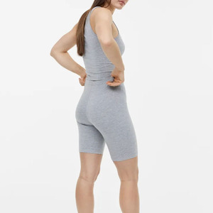 Top Tendance Femmes 100% Coton Respirant Gris Biker Shorts Gym Wear Leggings Courts Terry Disponible Quantité En Vrac à Vendre - Product Image 4