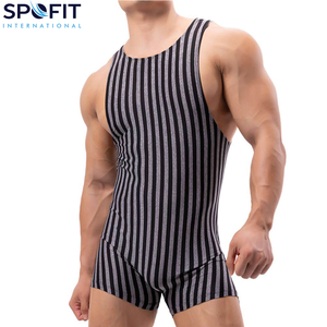 Combinaisons de lutte respirantes sur mesure en tissu coton-polyester, matériau durable de haute qualité - Prix bas pour hommes - Product Image 1