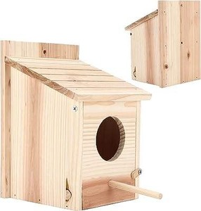 Maison d'oiseau en bois de conception simple pour l'extérieur de qualité durable avec une finition élégante Mangeoire à oiseaux en bois pour oiseaux - Product Image 6