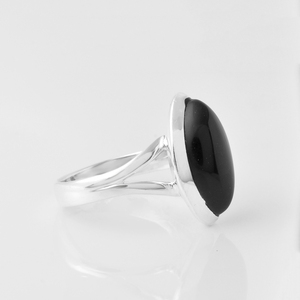 Anillo de piedras preciosas de ónix negro genuino, joyería de plata de ley 925, diseño único, anillos de Vermeil eternos para mujer, moda - Product Image 3
