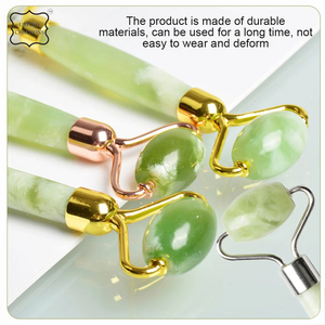 ชุดลูกกลิ้งนวดหน้าลูกกลิ้งหยกธรรมชาติสีเขียว2025บรรจุในกล่อง - Product Image 6