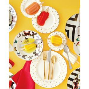 Ensemble de couverts en acier inoxydable coloré au design classique moderne, écologique et élégant, idéal pour les mariages, les fêtes et les restaurants - Product Image 2