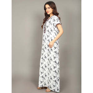 Evolove – Nuisette longue en viscose Liva pour femme, super douce et confortable, style décontracté, avec poches, boutonnée, fermeture à cordon, 3XL, 3 pièces - Product Image 4