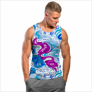 เสื้อกล้ามผู้ชายขายดี รุ่นใหม่ล่าสุด เสื้อกล้ามผู้ชายแบบซับลิเมชั่น ชุดออกกำลังกาย เสื้อกล้ามออกกำลังกายผู้ชาย - Product Image 2