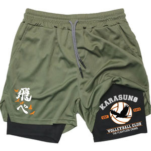 กางเกงขาสั้นอะนิเมะแห้งเร็วสำหรับผู้ชายกางเกงขาสั้นสำหรับออกกำลังกายเพาะกายเล่นกีฬายิมวอลเลย์บอล - Product Image 4