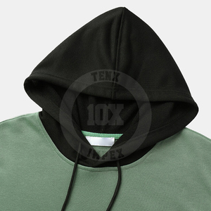 Mode tenue à la mode nouveau Design manches longues coton mélangé sweats à capuche décontractés Slim Fit solide couleur unie hommes sweats à capuche décontractés - Product Image 3