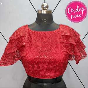 Modern Style Traditional Wedding Wear Latest Arrival High Quality <b>Readymade</b> <b>Blouse</b> Double Lining Sequence Embroidery Parties - Product Image 5