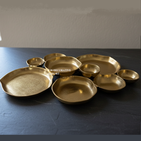 Plat de service en métal noir à 9 compartiments, vaisselle de mariage, multi-compartiments, écologique, bol à chocolat, vaisselle élégante