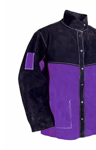 Leather Welding <b>Jacket</b> Leather Industrial Safety <b>Spark</b> Resistant Working Welders <b>Jacket</b> for Heavy Duty - Product Image 6