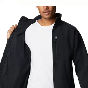 New Custom Design Winter Work Wear Men Windproof Waterproof Fleece Lined Zip up Soft Shell Jacket