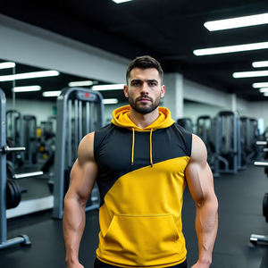 Sudadera con capucha de verano para hombre, ropa de entrenamiento para correr, sudaderas sin mangas, ajuste Regular, secado rápido, transpirable - Product Image 3