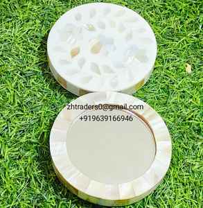 Handcrafted Wooden Compact Makeup Mirror Floral <b>Mother</b>-of-Pearl Inlay Artisan-Made Personalized <b>Birthday</b> <b>Gift</b> Vanity Mirrors - Product Image 5