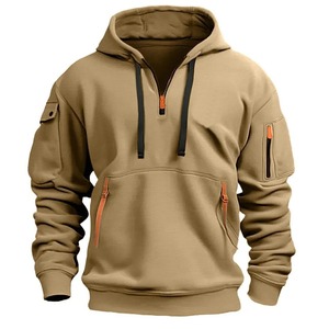Pull personnalisé au design élégant de haute qualité, sweats à capuche décontractés avec fermeture éclair pour hommes, sweats à capuche respirants 100% coton pour hommes - Product Image 4