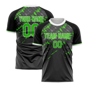 Maillot de football de haute qualité à col rond pour adultes, 100% polyester, séchage rapide, imperméable, logo personnalisé, découpe automatisée - Product Image 5