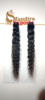 Extensions de cheveux humains ondulés vierges Remy 100 % naturels indiens non traités, à double trame tissée à la machine, alignées sur la cuticule, provenant d'un seul donneur