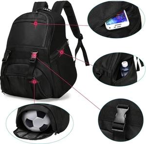 Unisex Custom Waterproof Polyester Lining Youth Sport Backpack Softback Soccer Basketball Bag Shoe Compartment Zipper Closure - Product Image 6