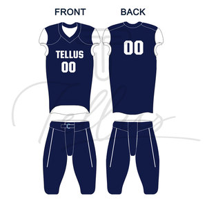 Uniforme de Fútbol Americano Personalizado de 12 Paneles, Calidad Única, 100% Poliéster, Corto, Unisex, para Adultos, Anti-UV, Secado Rápido, Venta al Por Mayor - Product Image 1
