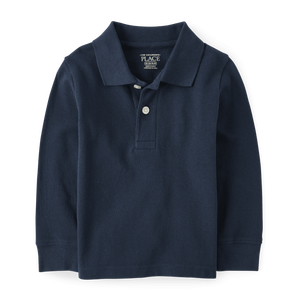 Uniforme Escolar de Polo de Piqué Suave The Children's Place para Bebés y Niños Pequeños, Color Azul, Tallas 6-24 Meses y 2T-5T - Product Image 1