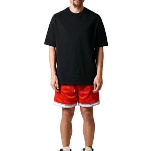 Pantalones Cortos Deportivos de Malla para Hombre, Estilo Urbano, 100% Poliéster, Diseño Sólido con Logotipo Decorativo, Talla 6XL, Antiarrugas, Venta al Por Mayor - Product Image 3